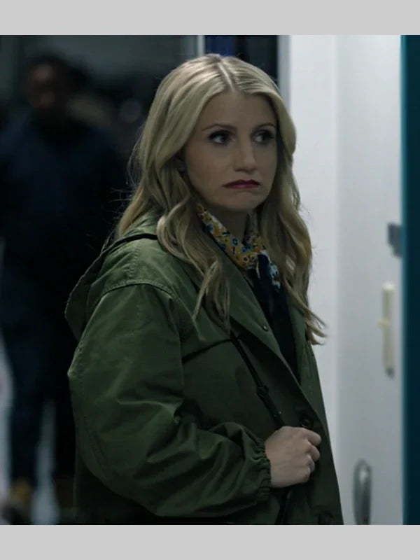 Annaleigh Ashford Happy Face Green Hooded Coat