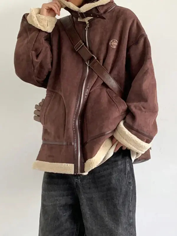 Arctic Shearling Brown Wool Jacket