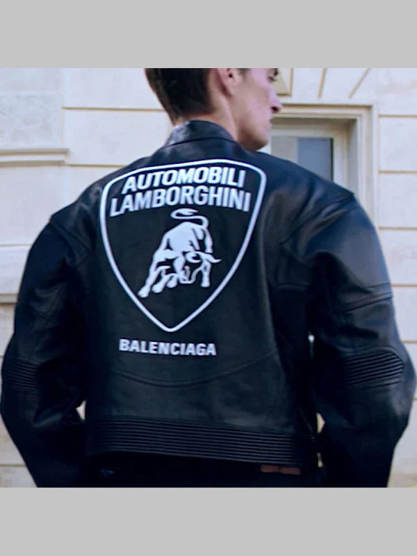 Automobili Lamborghini Balenciaga Racing Leather Jacket