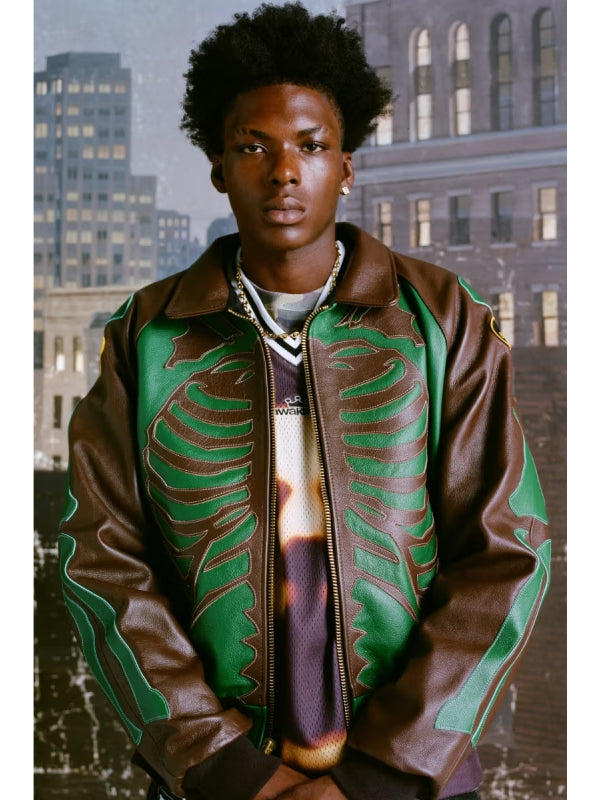 Awake NY Vanson Skeleton Jacket Green