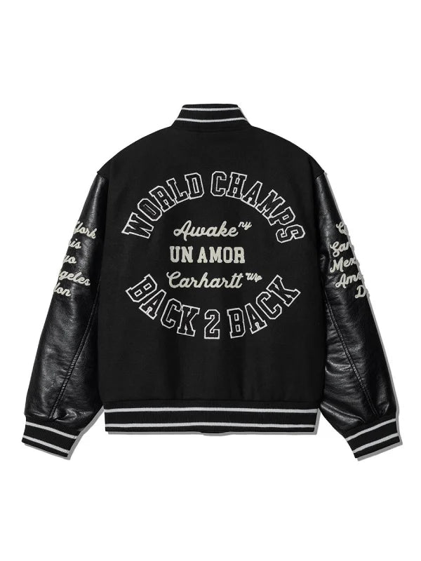 Awake NY x Carhartt WIP Teddy Varsity Jacket Black