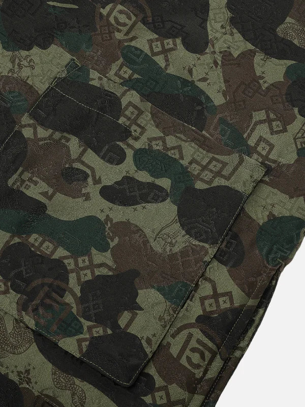 BAPE x CLOT Chinese Silk Padded Jacket Green