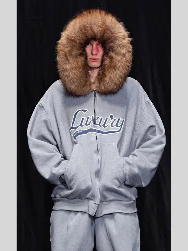Balenciaga Cashmere Luxury Hoodie Grey