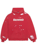 Balenciaga Destroyed Hoodie Red