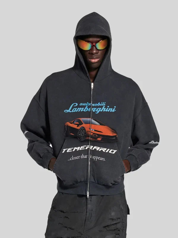 Balenciaga I Automobili Lamborghini Hoodie Black