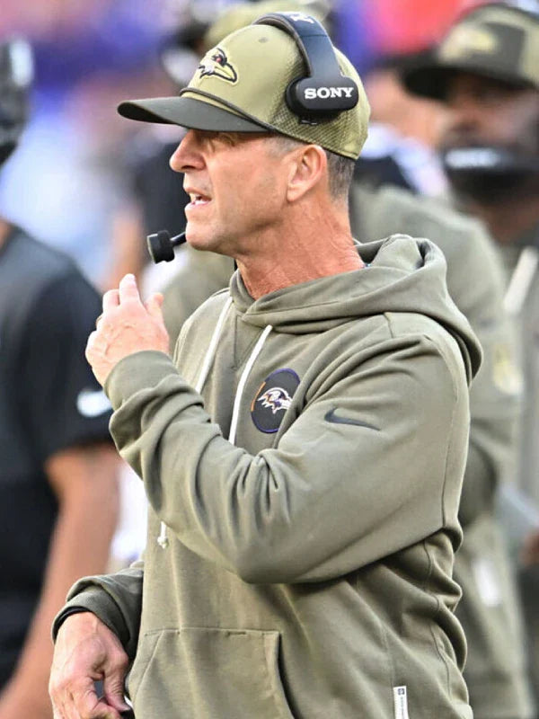 Baltimore Ravens John Harbaugh Salute To Service Hoodie