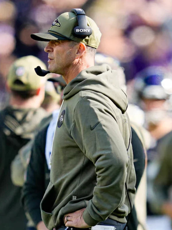 Baltimore Ravens Salute To Service Hoodie John Harbaugh