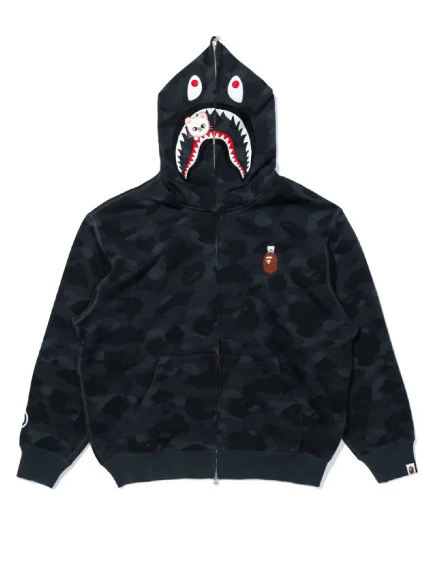 Bape Stray Kids Zip-Up Hoodie Black