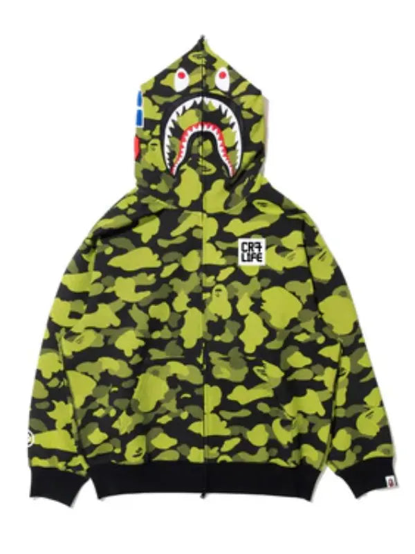 Bape x CR7 Life Logo Shark Full Zip Hoodie