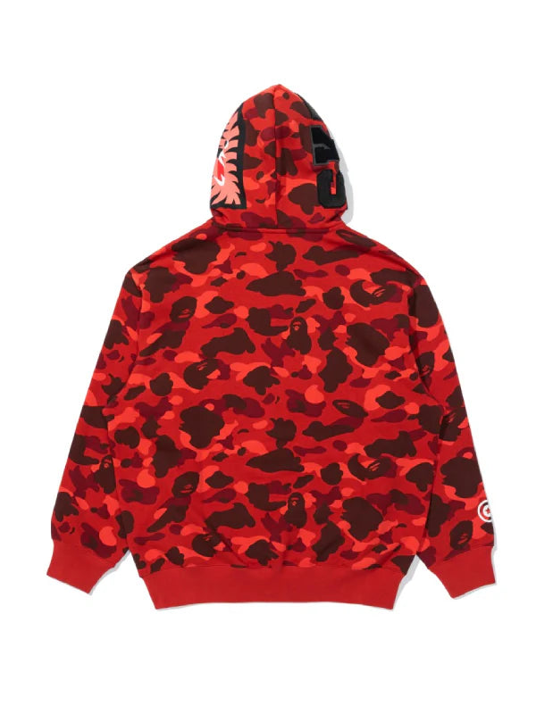 Bape x Stray Kids Wolf Chan Shark Full Zip Hoodie Red