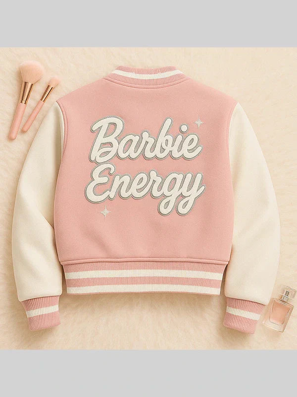 Barbie Energy Varsity PInk Jacket