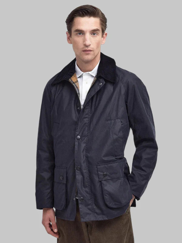 Barbour Ashby Waxed Jacket Navy