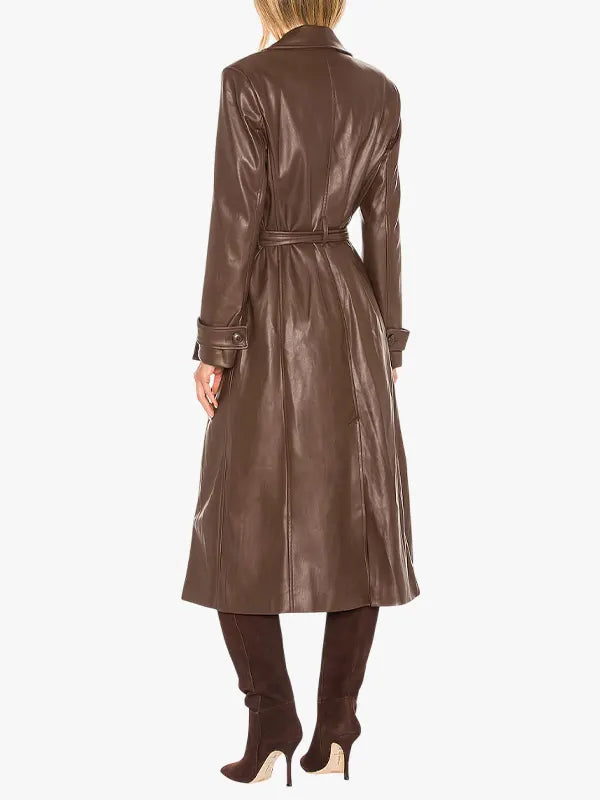 Bardot Faux Leather Trench Coat
