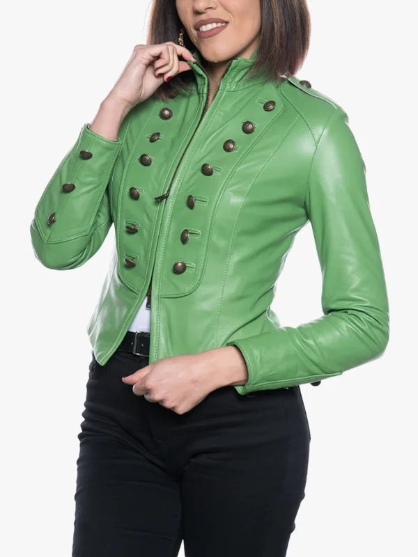 Belen Women’s Green Zipper Jacket