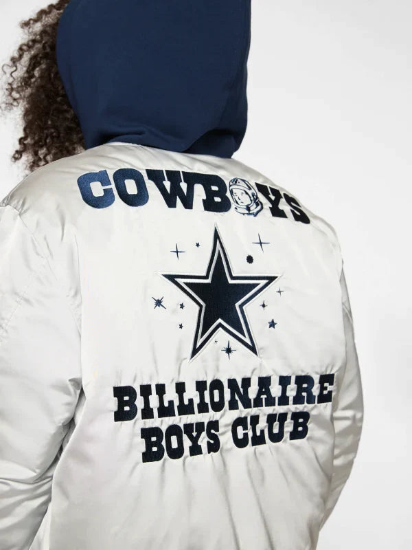 Billionaire Boys Club Cowboys Satin Jacket Grey