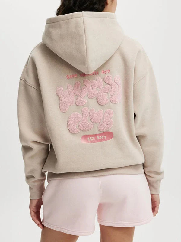 Body Health and Wellness Club Hoodie Beige