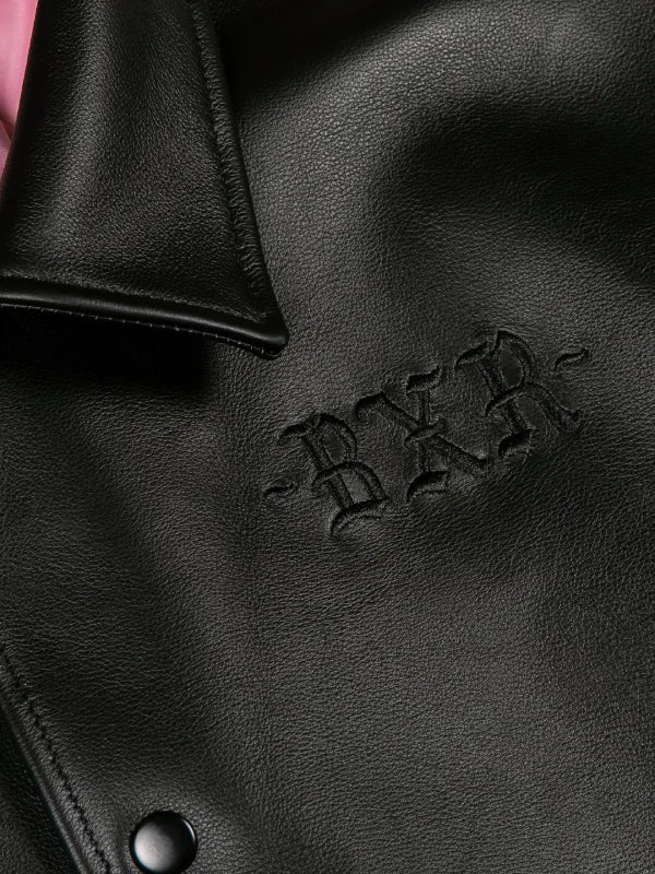 Born x Raised Tonal Arch Leather Jacket Black