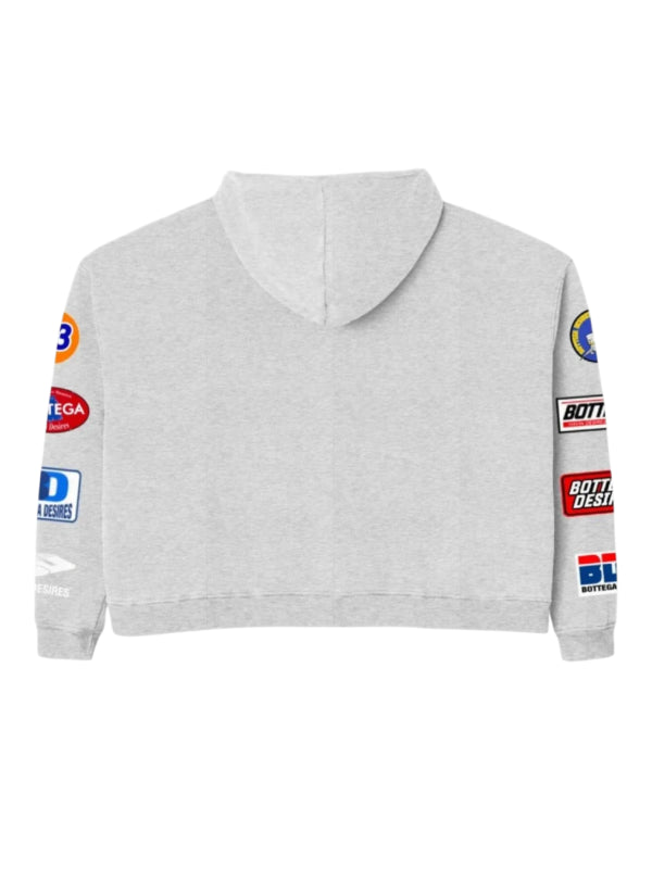 Bottega Desires Patches Hoodie Grey