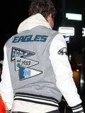 Bradley Cooper Philadelphia Eagles Varsity Jacket Grey