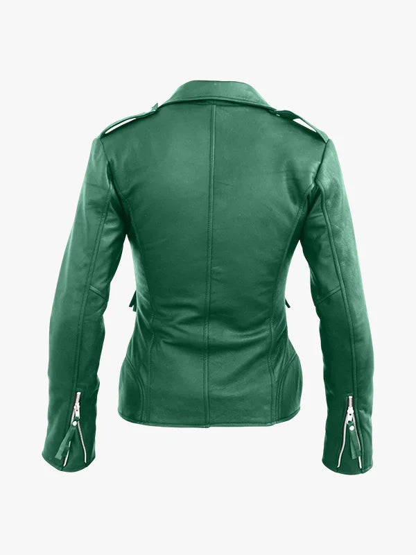 Brando Green moto Jacket