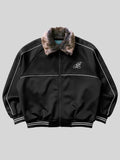 Brigade Fur Collar Track Jacket Black