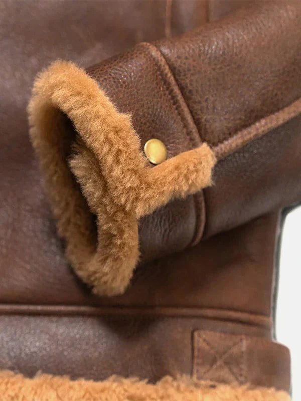 Brown Shearling Leather Jacket