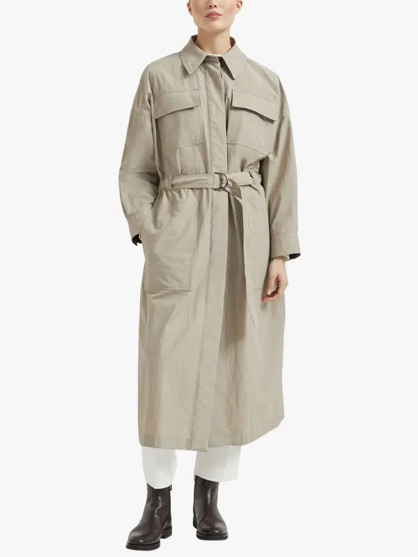 Brunello Cucinelli belted trench Beige coat