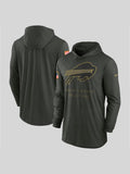 Buffalo Bills 2025 Salute to Service Hooded Long Sleeve T-shirt
