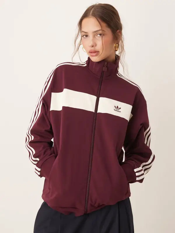 Burgundy Adidas Jacket