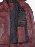 Burgundy Harrington Leather Jacket