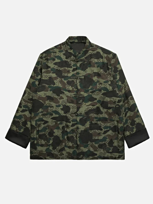 CLOT x BAPE Chinese Silk Padded Jacket Green
