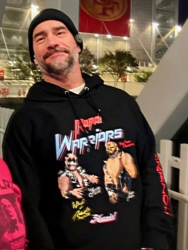 CM Punk Road Warriors Black Hoodie