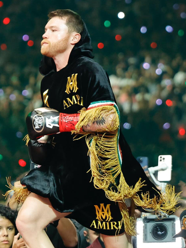 Canelo Amiri Black Velvet Robe