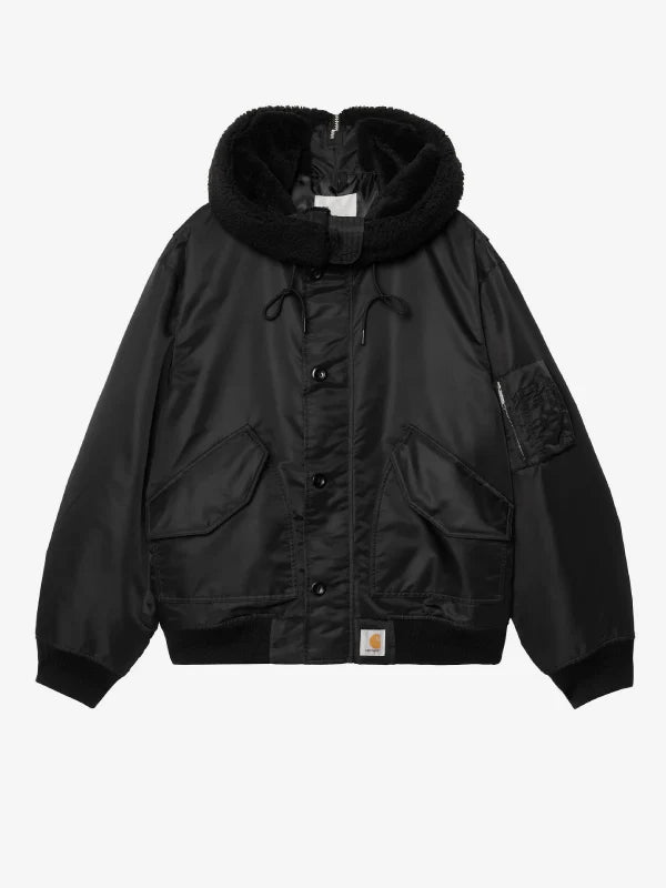 Carhartt Hooded Oltera Bomber Jacket Black