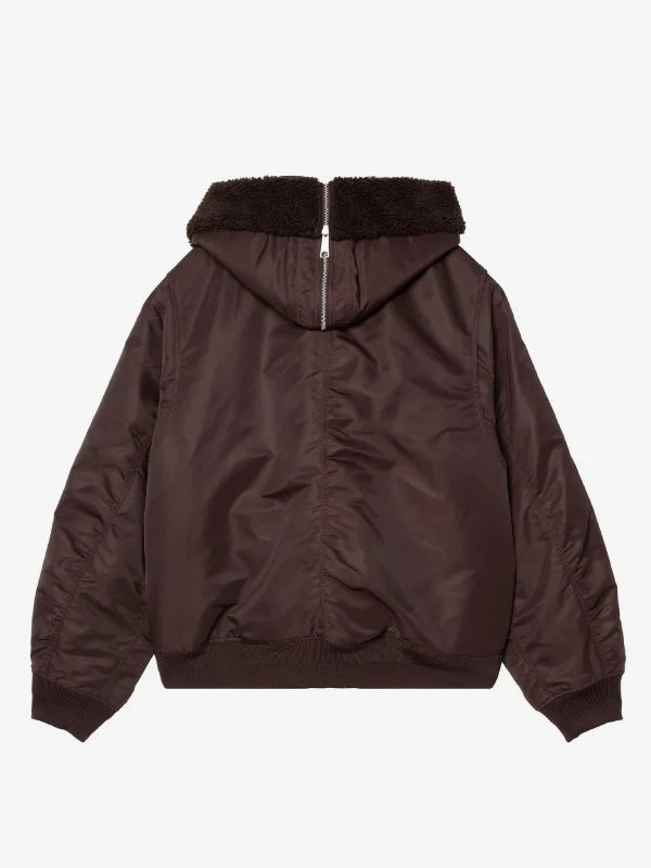 Carhartt Oltera Hooded Bomber Jacket Brown