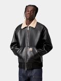 Carhartt WIP Shepton Black Leather Jacket