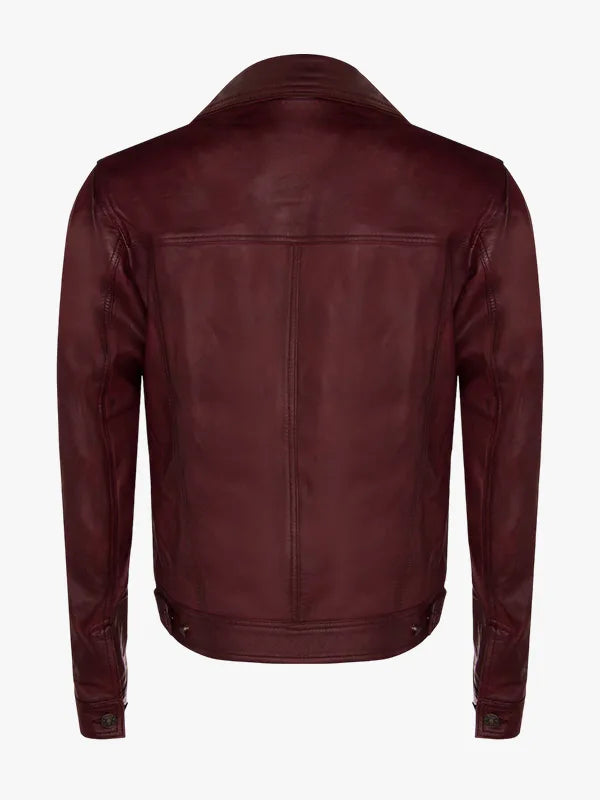 Constantine Retro Leather Trucker Jacket