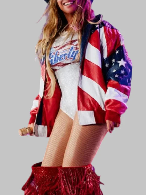 Cowboy Carter Tour Beyonce Michael Hoban American Flag Jacket