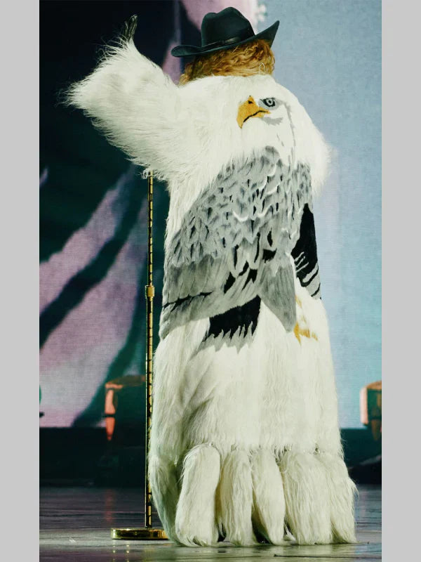 Cowboy Carter Tour Beyonce White Faux Fur Eagle Coat