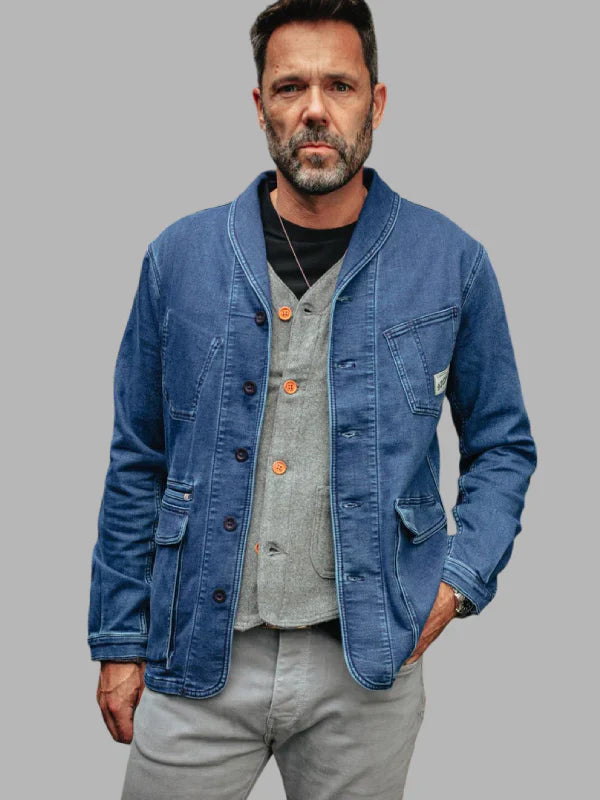 Crafter Indigo Wash Blue Chore Jacket