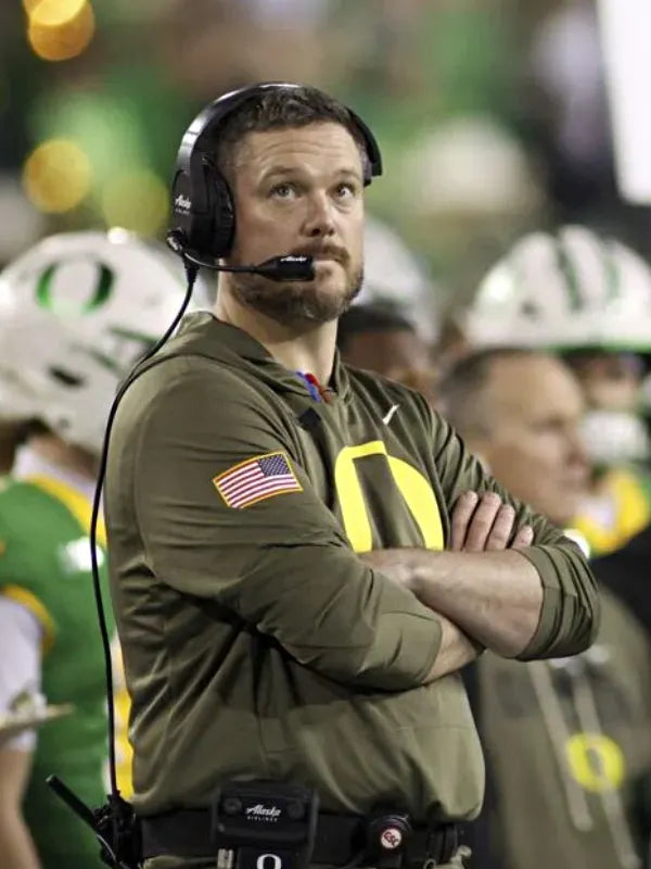 Dan Lanning Military Appreciation Oregon Ducks Hoodie T-Shirt Olive