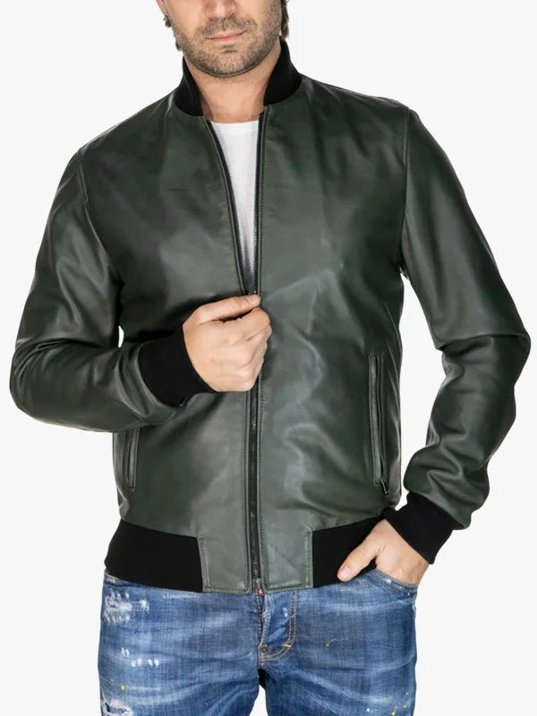 David Jacket Mens Bomber Green