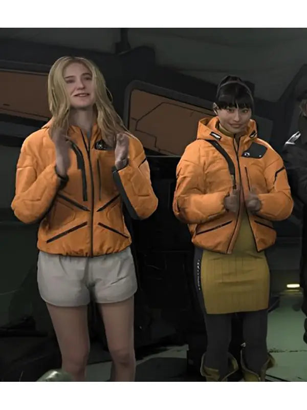 Death Standing 2 Orange Jacket Elle Fanning
