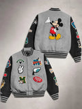 Disney Mickey Varsity Jacket Grey and Black