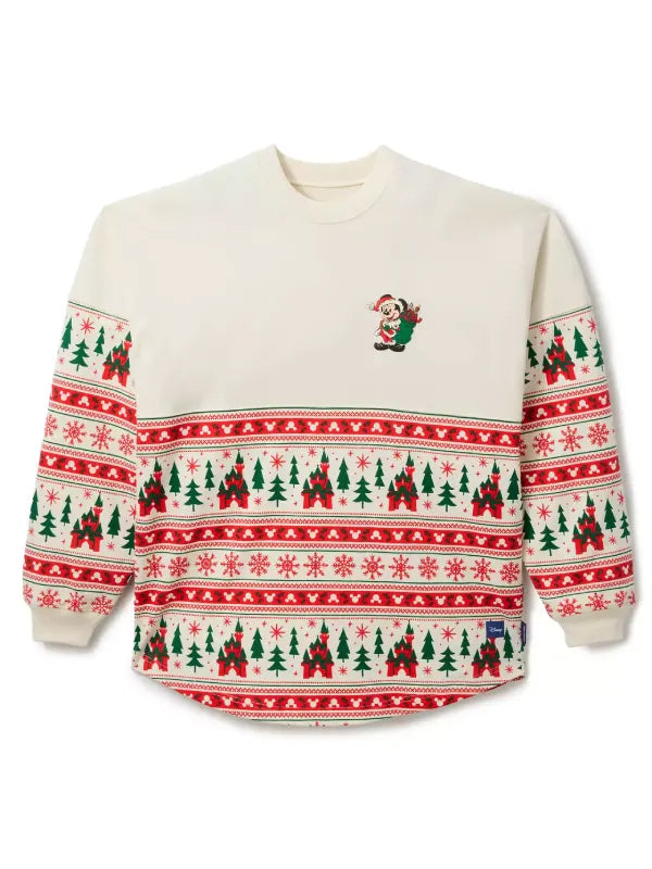 Disney Santa Mickey Mouse Merry Christmas Jersey Sweatshirt