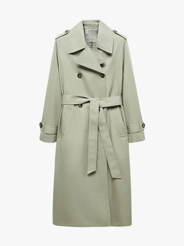 Double-breasted trench coat