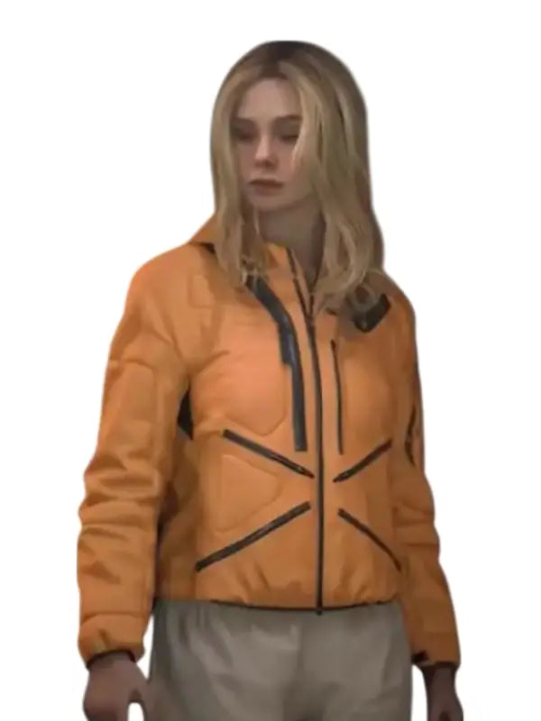 Elle Fanning Death Standing 2 Jacket