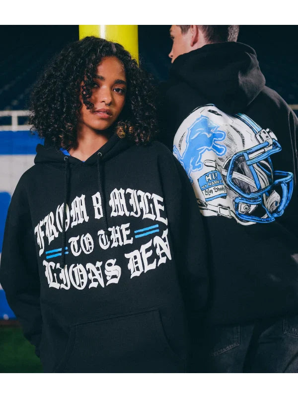 Eminem Helmet Hoodie Detroit Lions