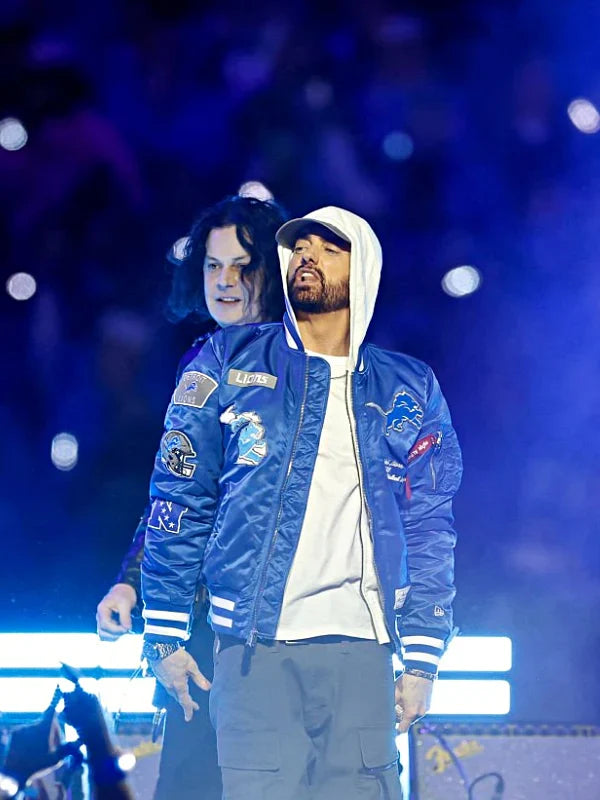 Eminem Lions Bomber Jacket Blue