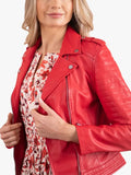 Esthwaite Leather Biker Red Jacket